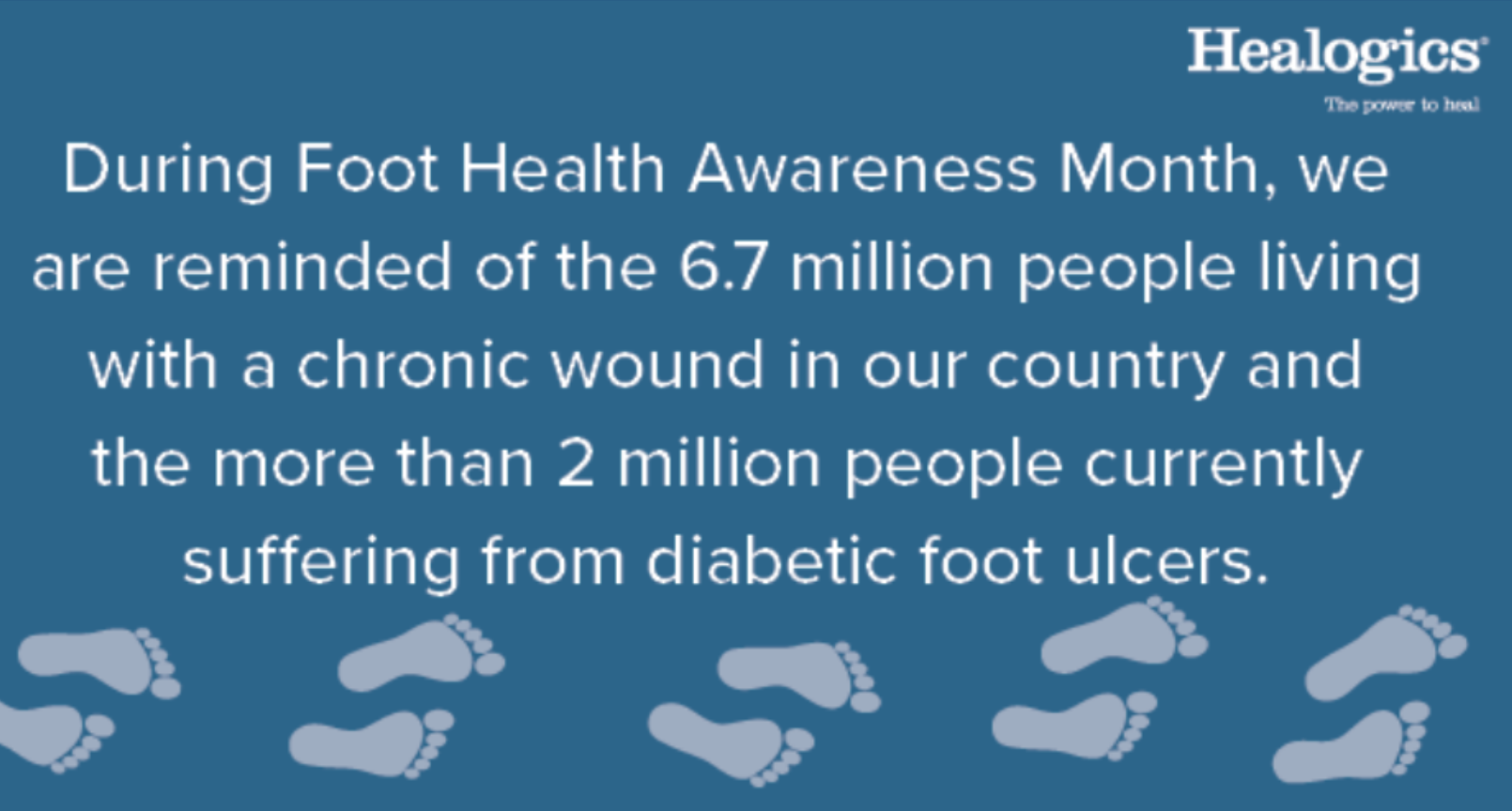 Foot Health Awareness Month statistic infographic from Healogics
